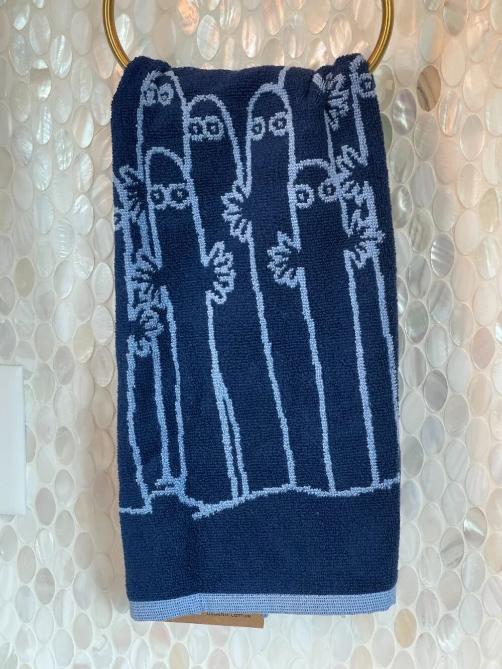 Moomin Arabia Weird Blue Creature Hand Towel – Oversized Reversible Wow Gift